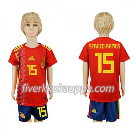 Jalkapallo Pelipaidat/Peliasut Espanja Sergio Ramos 15 Lasten Kotipelipaita World Cup 2018